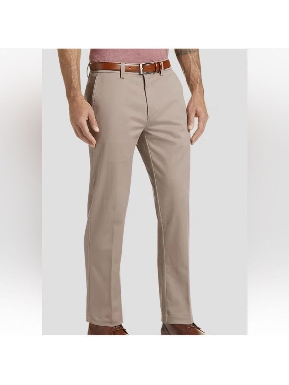 Haggar Men's Classic Straight Fit Stretch Khaki Chinos Dress Pants - NWT